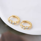 925 Sterling Silver Moissanite Huggie Earrings-Bijou Crush