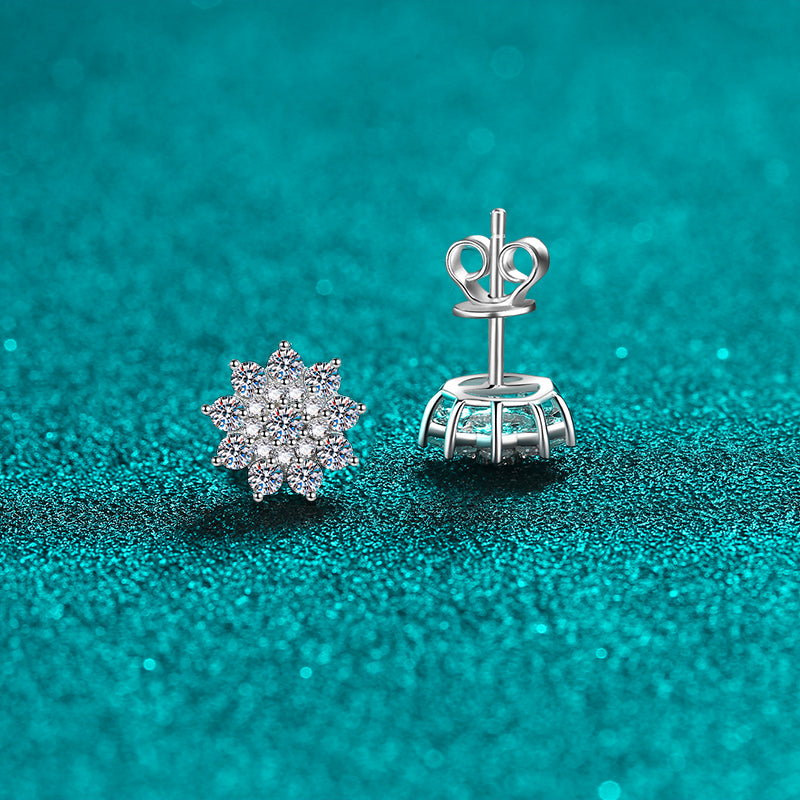 925 Sterling Silver Moissanite Zircon Stud Earrings-Bijou Crush