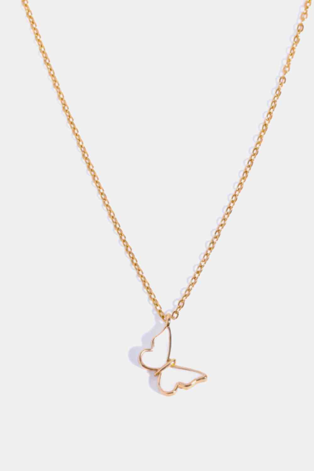 Butterfly Pendant Copper 14K Gold-Plated Necklace-Bijou Crush
