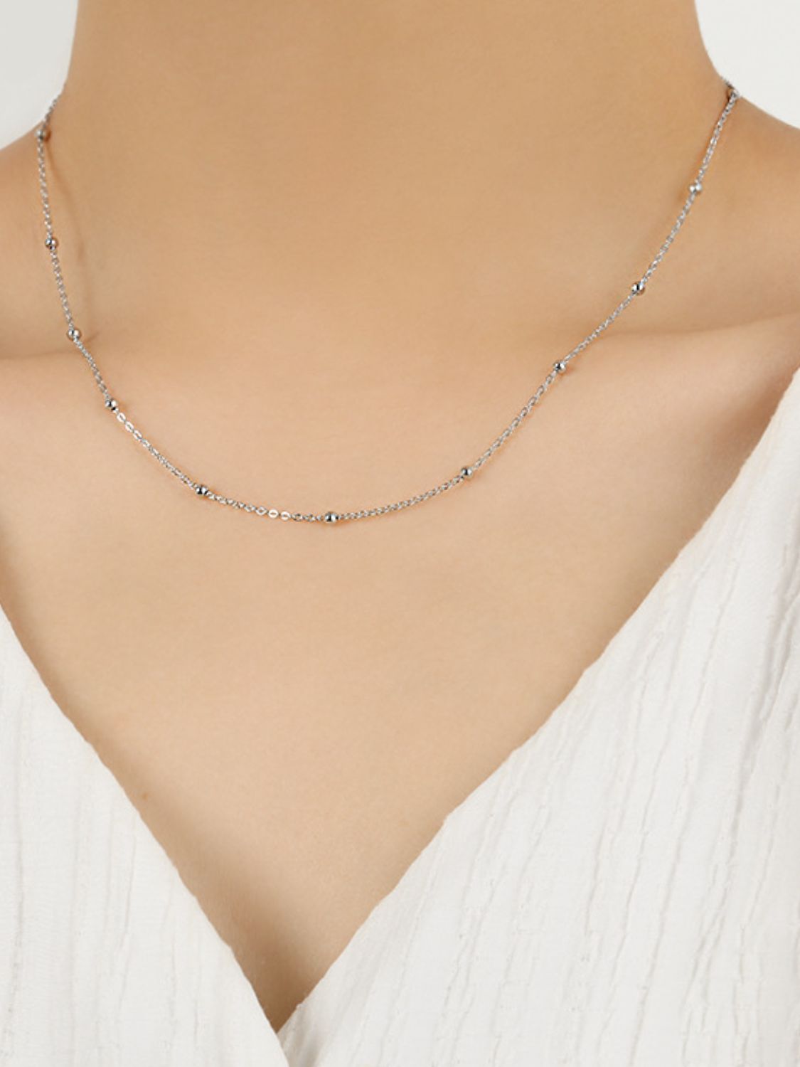 925 Sterling Silver Beaded Necklace-Bijou Crush