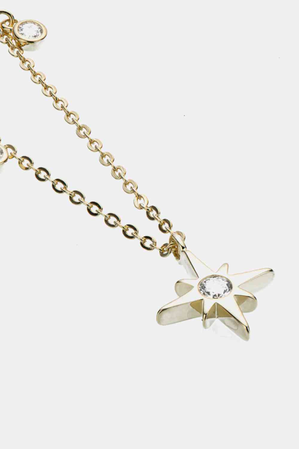 Moissanite North Star Pendant 925 Sterling Silver Necklace-Bijou Crush