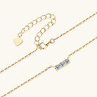 925 Sterling Silver Inlaid Moissanite Bar Necklace-Bijou Crush