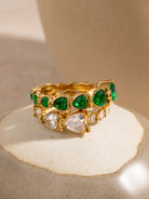 Stainless Steel Heart Rhinestone Ring-Bijou Crush