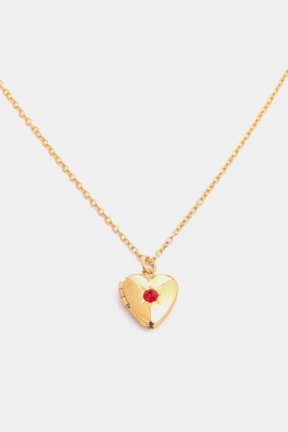 Zircon Heart Shape 14K Gold-Plated Pendant Necklace-Bijou Crush
