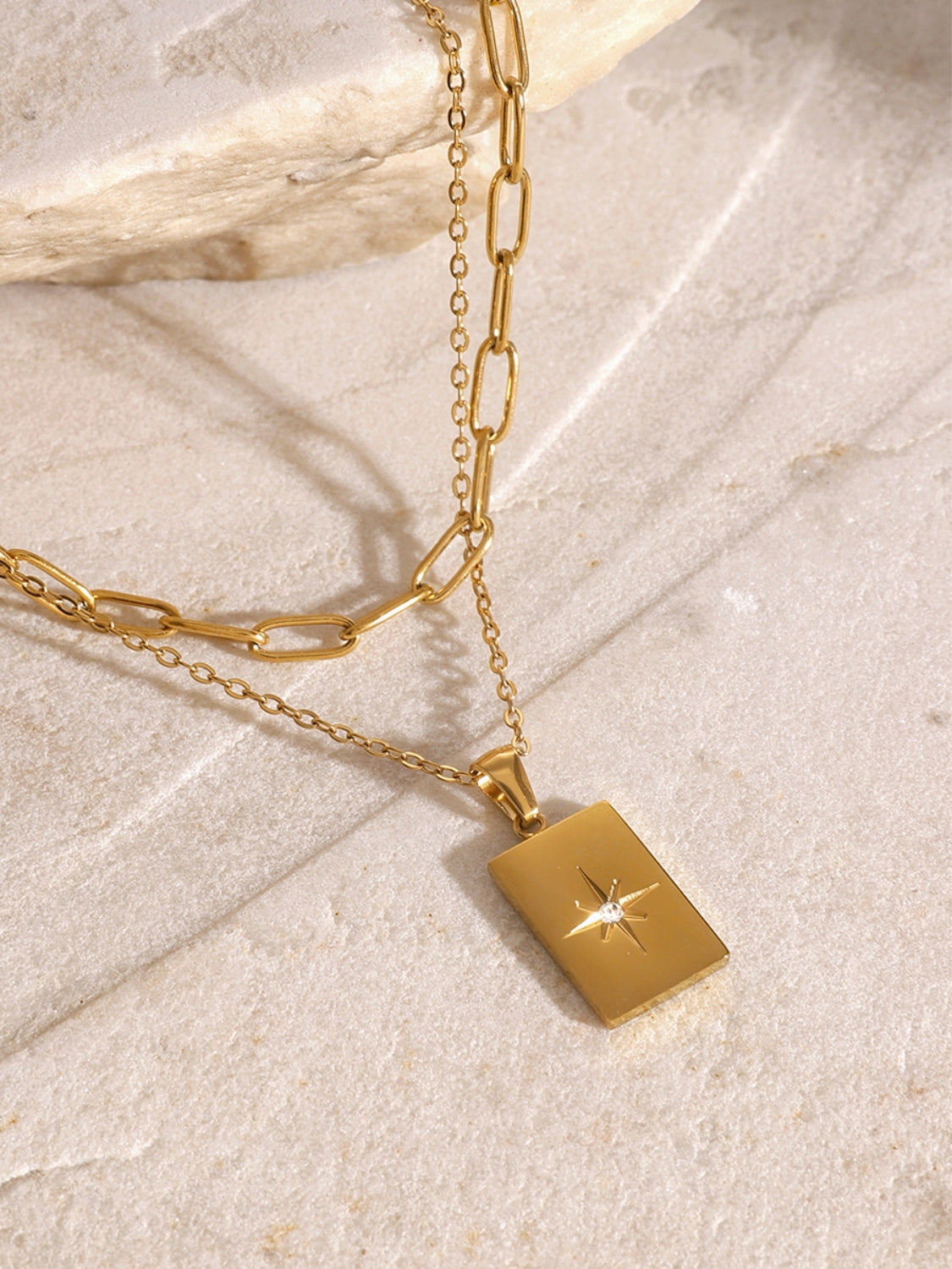 18K Gold-Plated Stainless Steel Double-Layered Necklace-Bijou Crush