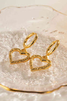 Heart Stainless Steel Drop Earrings-Bijou Crush