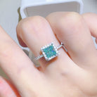 2 Carat 925 Sterling Silver Moissanite Square Shape Ring-Bijou Crush