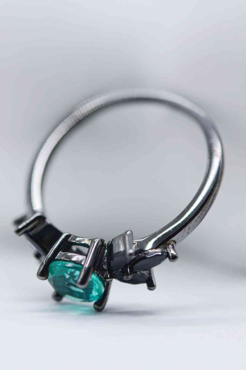 Paraiba Blue Zircon Leaf Ring-Bijou Crush