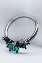 Paraiba Blue Zircon Leaf Ring-Bijou Crush