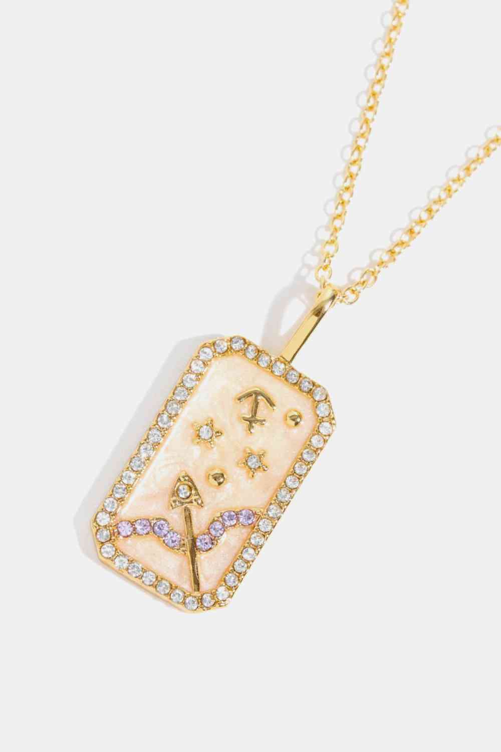 Rhinestone Constellation Pendant Copper Necklace-Bijou Crush