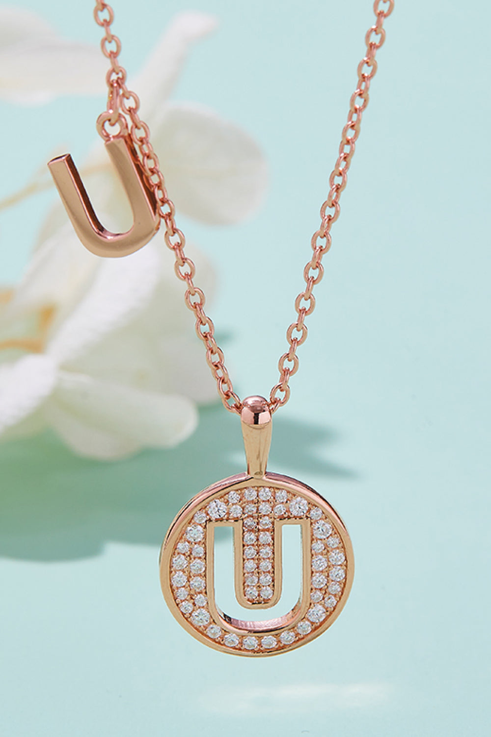 Moissanite U to Z Pendant Necklace-Bijou Crush