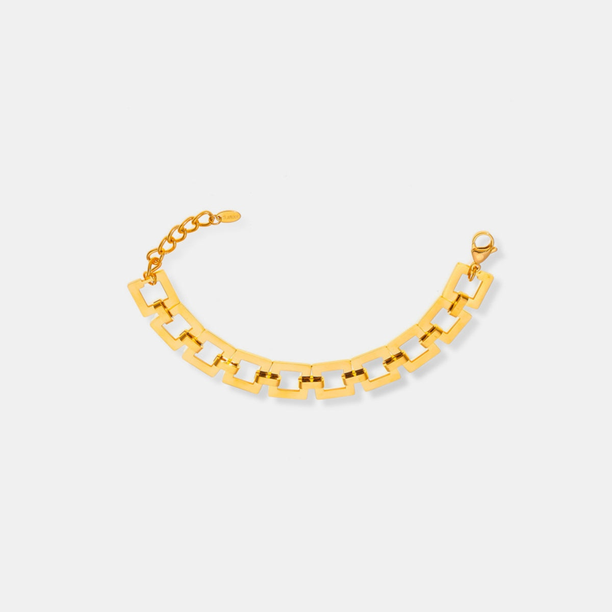 Titanium Steel Hollow Square Chain Bracelet-Bijou Crush