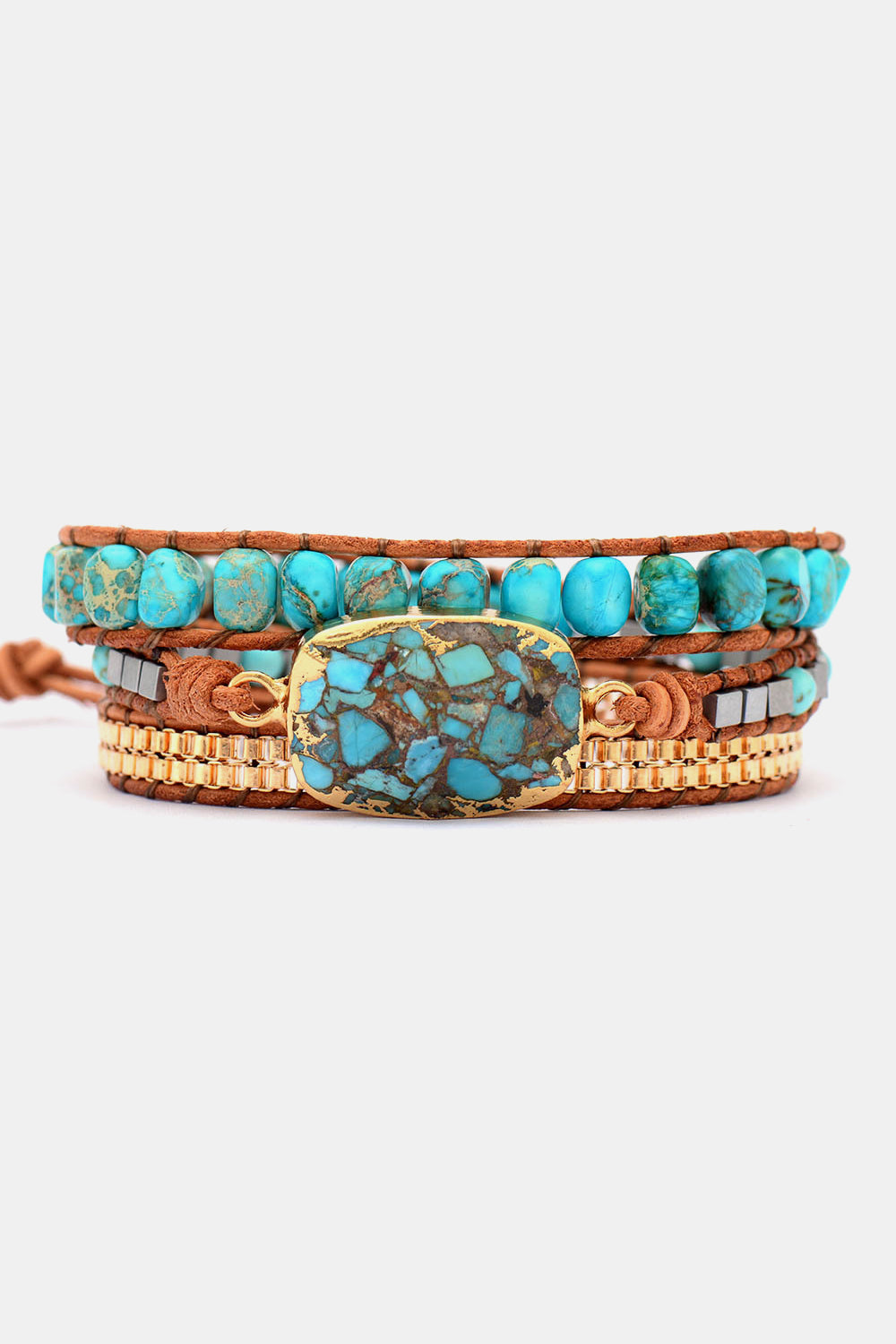 Handmade Natural Stone Copper Bracelet-Bijou Crush