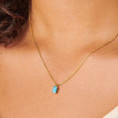 Titanium Steel Inlaid Zircon Pendant Necklace-Bijou Crush