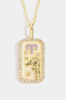 Rhinestone Constellation Pendant Copper Necklace-Bijou Crush