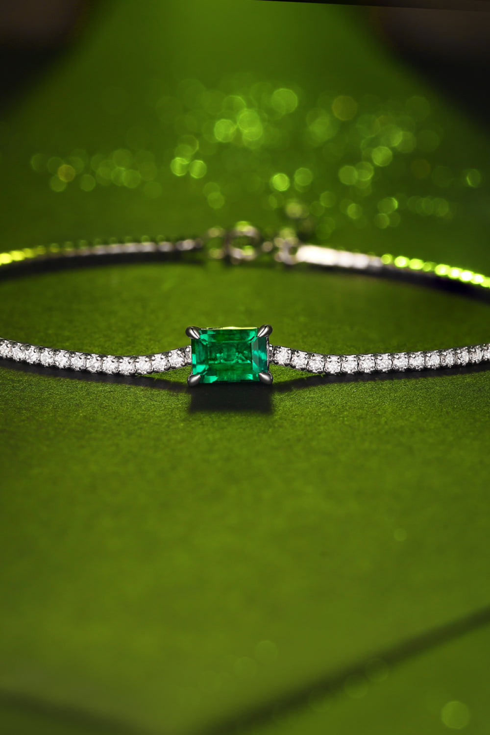 Adored 1 Carat Lab-Grown Emerald Bracelet-Bijou Crush