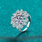 5 Carat Moissanite 925 Sterling Silver Flower Shape Ring-Bijou Crush