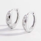 925 Sterling Silver Inlaid Zircon Huggie Earrings-Bijou Crush