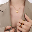 Titanium Steel Heart Pendant Necklace-Bijou Crush