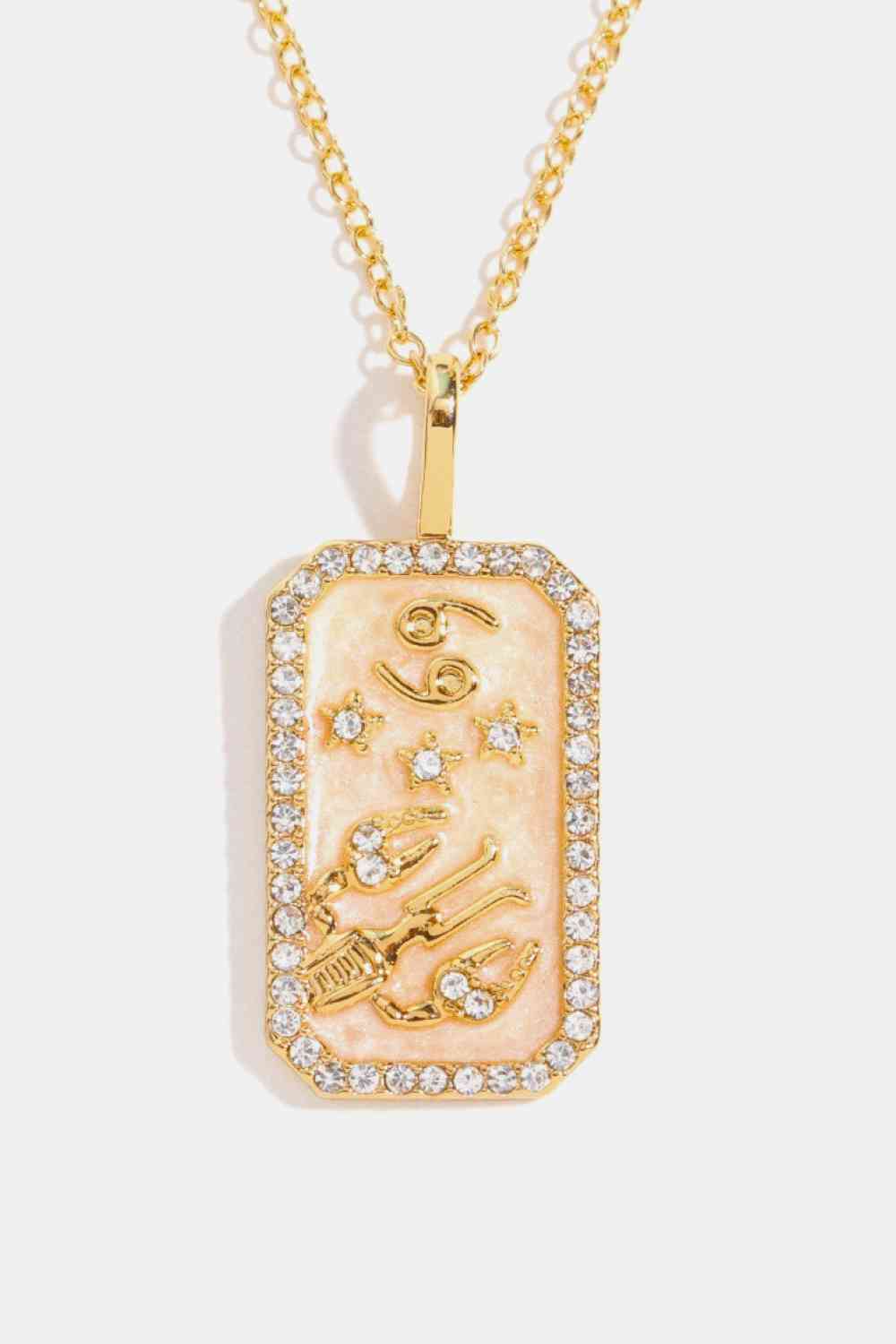 Rhinestone Constellation Pendant Copper Necklace-Bijou Crush