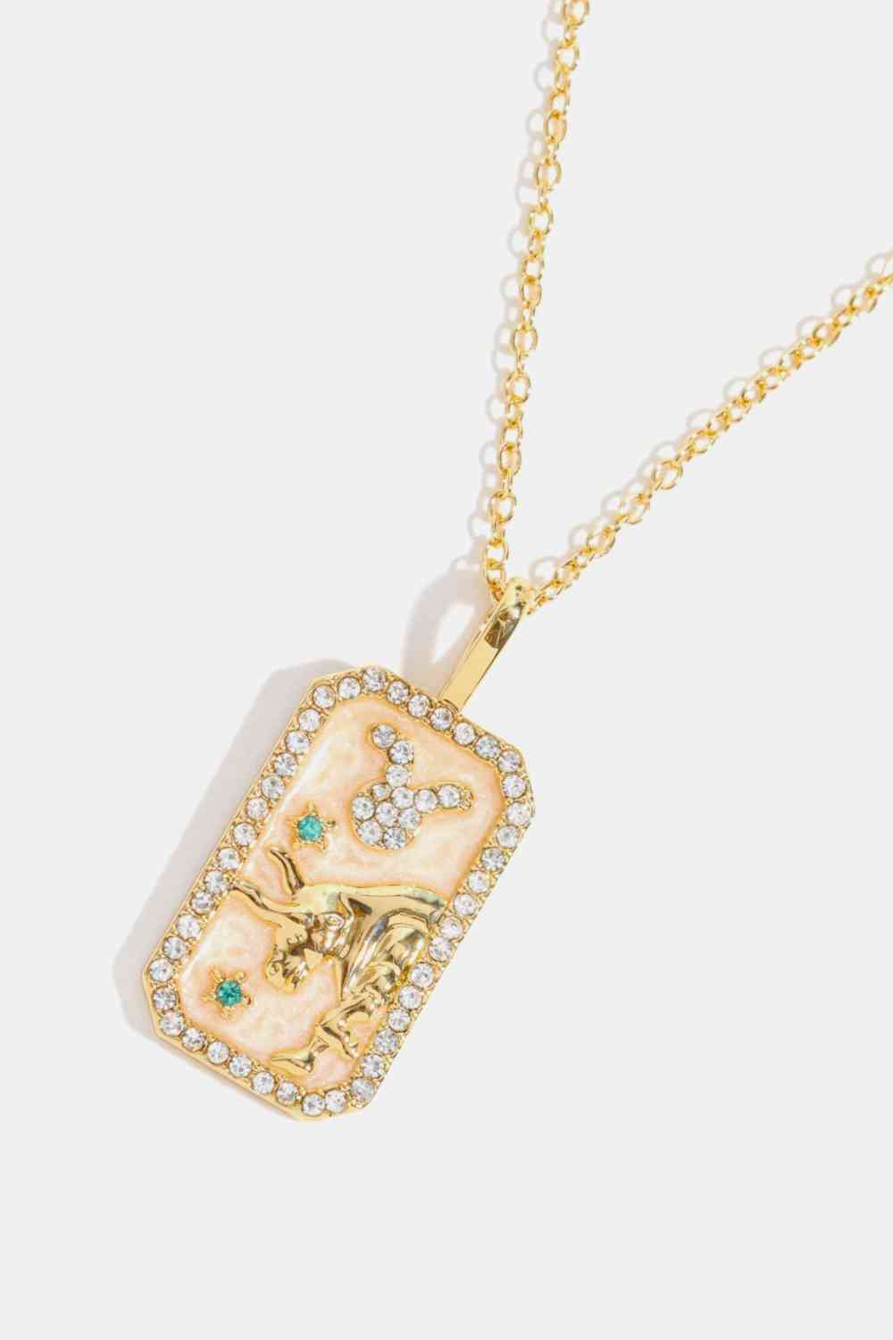 Rhinestone Constellation Pendant Copper Necklace-Bijou Crush