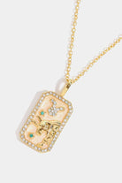 Rhinestone Constellation Pendant Copper Necklace-Bijou Crush