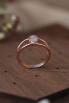 Moonstone Heart 925 Sterling Silver Ring-Bijou Crush