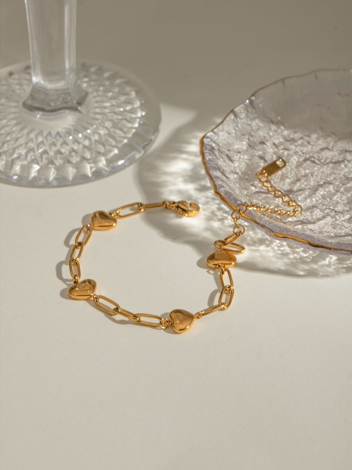 18K Gold-Plated Stainless Steel Heart Bracelet-Bijou Crush