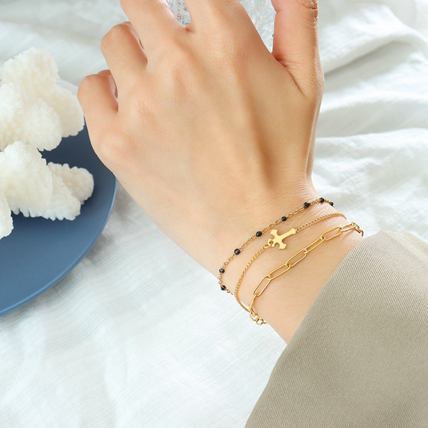 Titanium Steel Three-Layered Bracelet-Bijou Crush