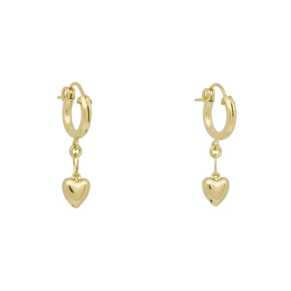 Carla Heart Huggies Earrings-Bijou Crush