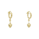 Carla Heart Huggies Earrings-Bijou Crush
