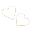 Crissie Open Heart Hoops Earrings-Bijou Crush