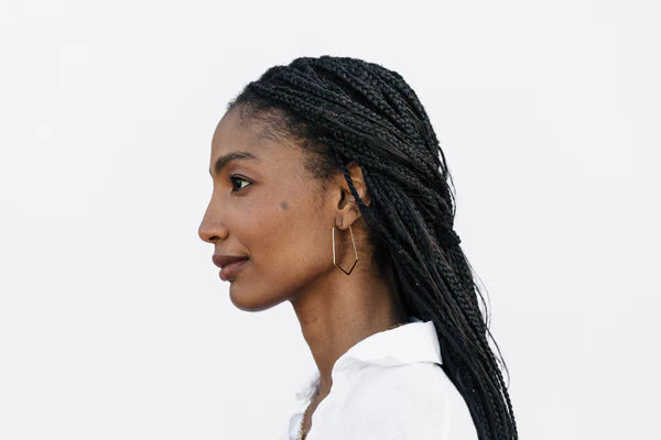 Esther Badge Hoops Earrings-Bijou Crush