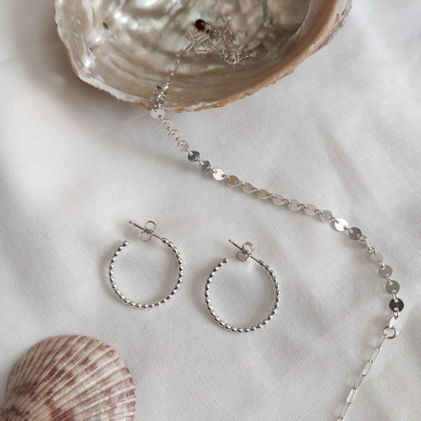 Eva Beaded Hoops-Bijou Crush