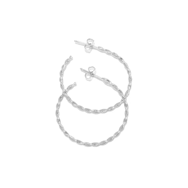 Jodi Twist Hoop Earrings-Bijou Crush