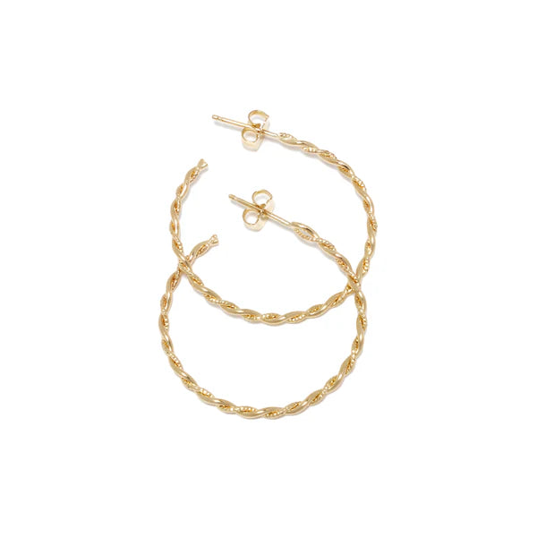 Jodi Twist Hoop Earrings-Bijou Crush