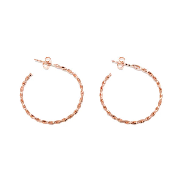Jodi Twist Hoop Earrings-Bijou Crush