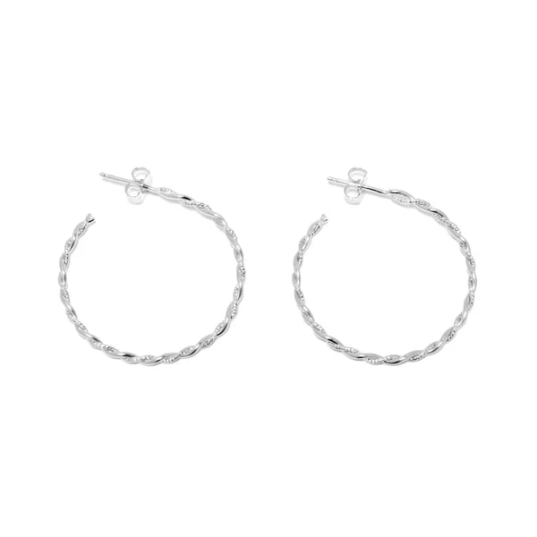 Jodi Twist Hoop Earrings-Bijou Crush