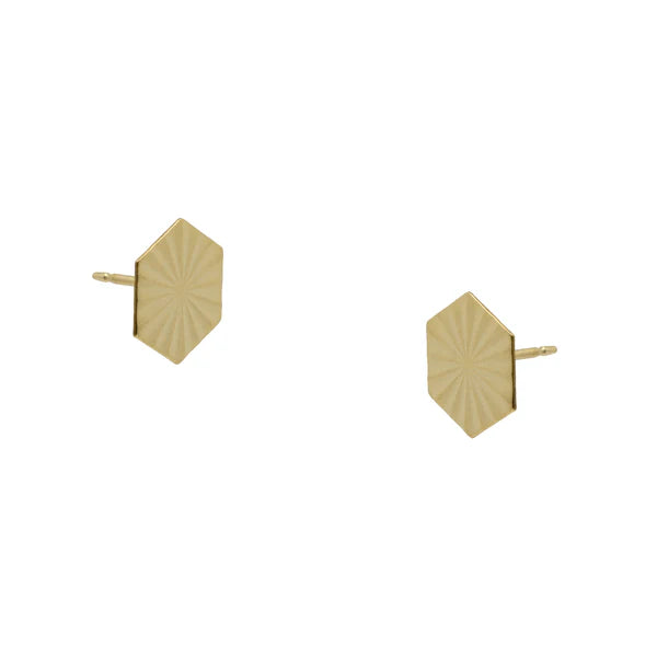 Luciana Hex Stud Earrings-Bijou Crush
