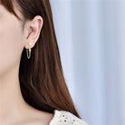 Fashion CZ Chain Tassels Earrings – 925 Sterling Silver Elegance-Bijou Crush