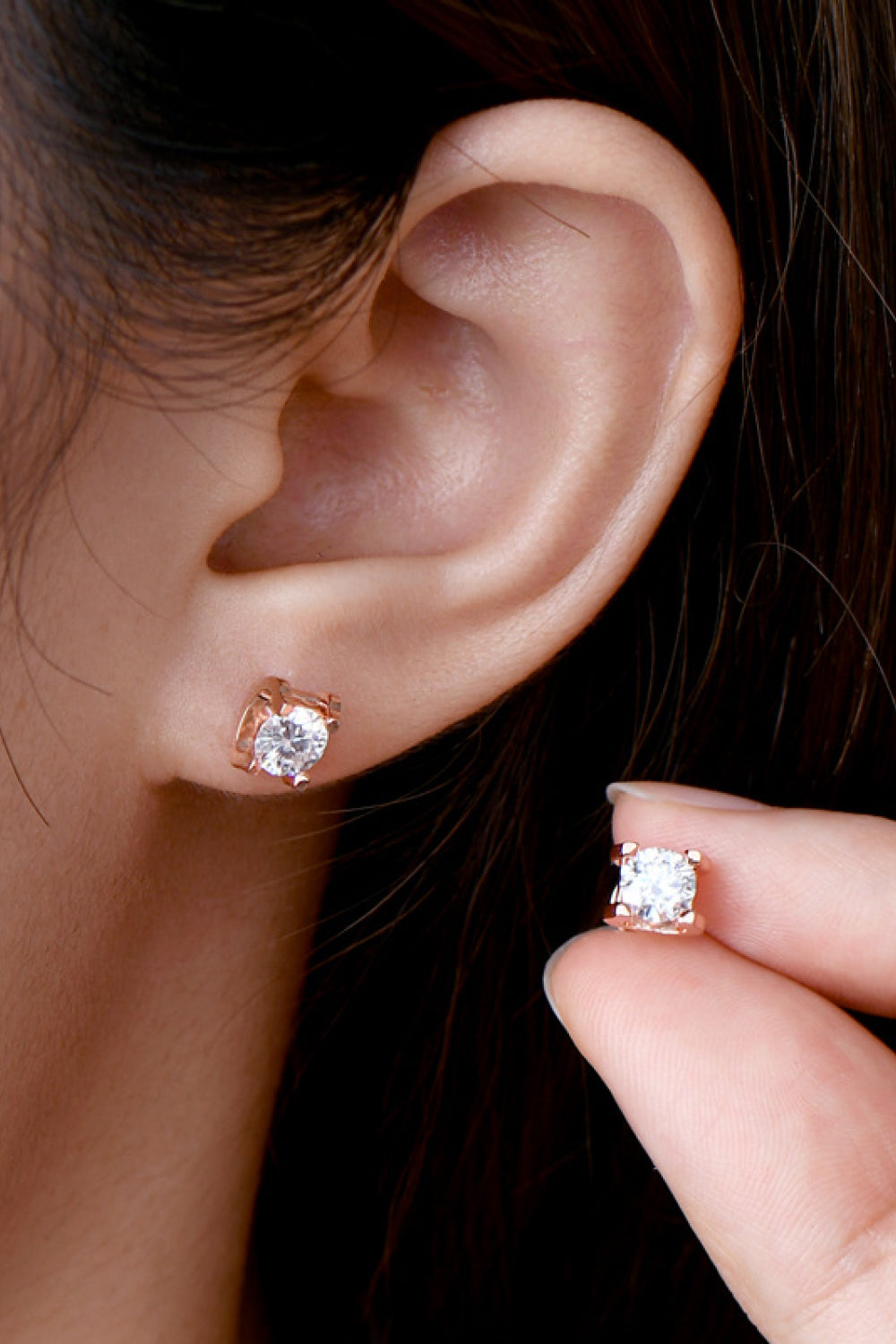 Moissanite 925 Sterling Silver Stud Earrings-Bijou Crush