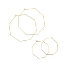 Nash Octagon Hoops Earrings-Bijou Crush