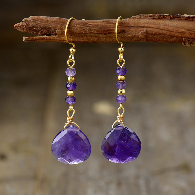 Natural Stone Bead Shape Earrings-Bijou Crush