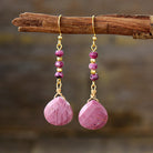 Natural Stone Bead Shape Earrings-Bijou Crush