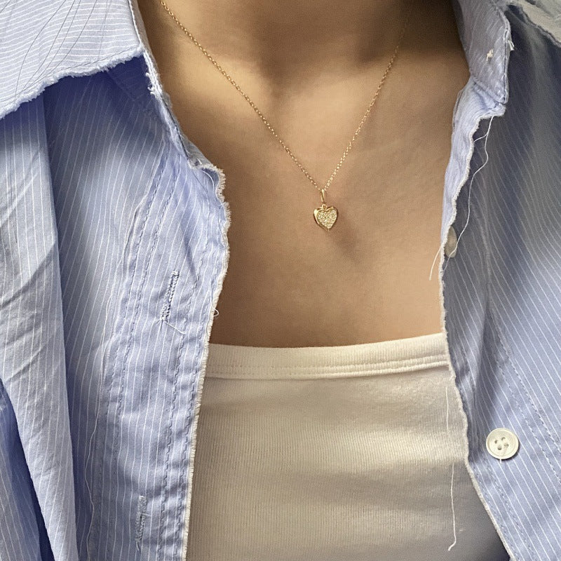 925 Sterling Silver Heart Pendant Necklace-Bijou Crush