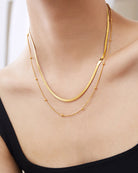 Stacked U-Shaped Necklace – Sleek Titanium Steel Drip-Bijou Crush