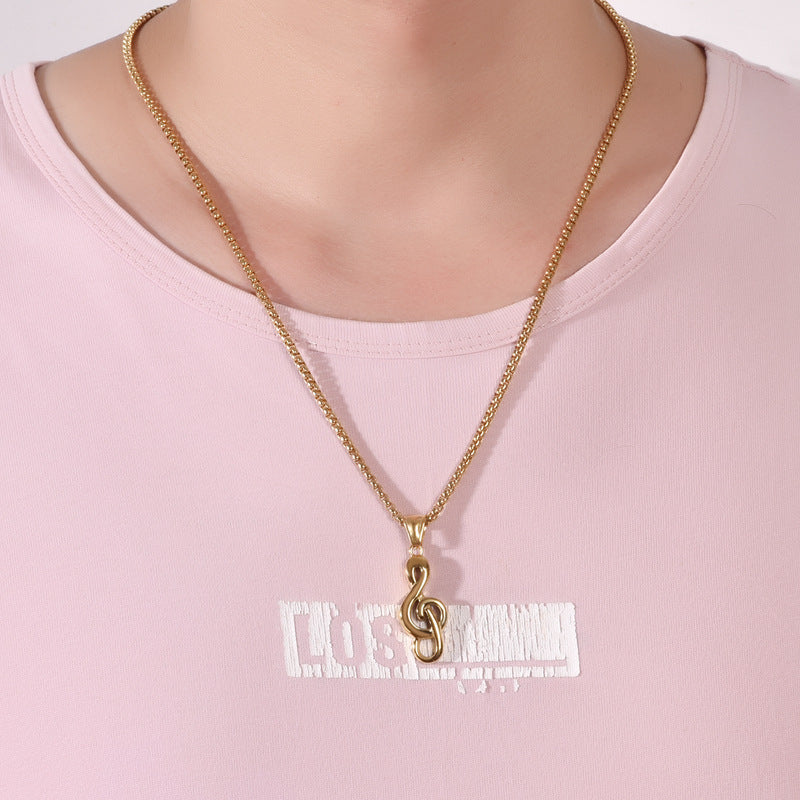 Fashion Notes Stainless Steel Polishing Pendant Necklace-Bijou Crush