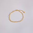 Minimalist Shine: Geometric Gold-Plated Bracelet-Bijou Crush