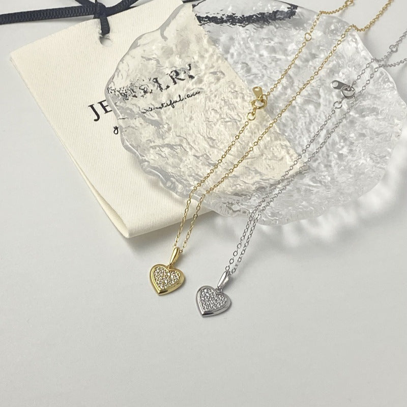 925 Sterling Silver Heart Pendant Necklace-Bijou Crush
