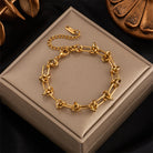 Classic Style Solid Color 304 Stainless Steel Plating Gold Necklace-Bijou Crush